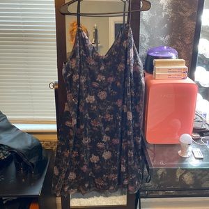 New black floral mini sequin dress xxl